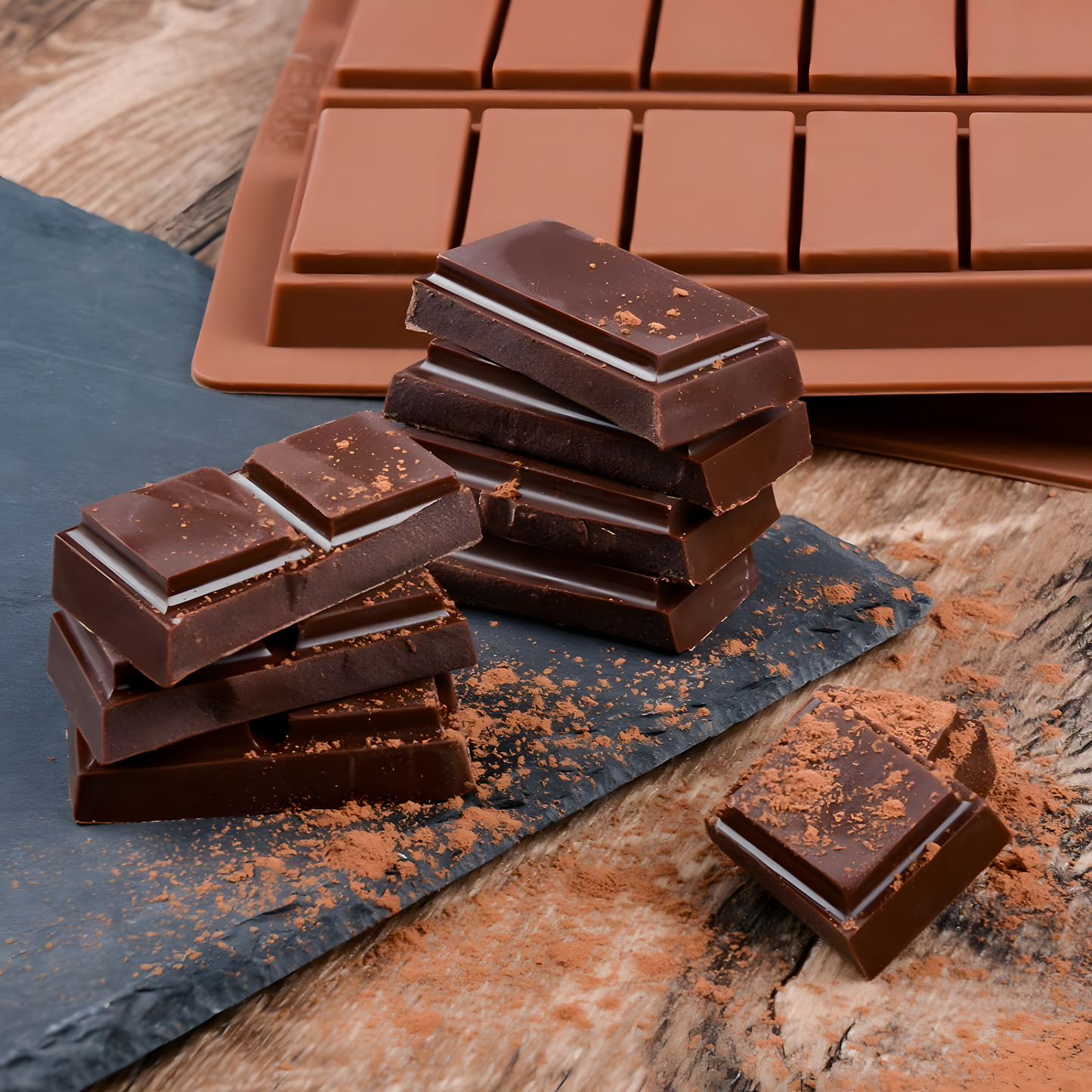 LebenForm SchokoForm Antihaft Silikon - 6 Tafeln, 230 C, Form 1