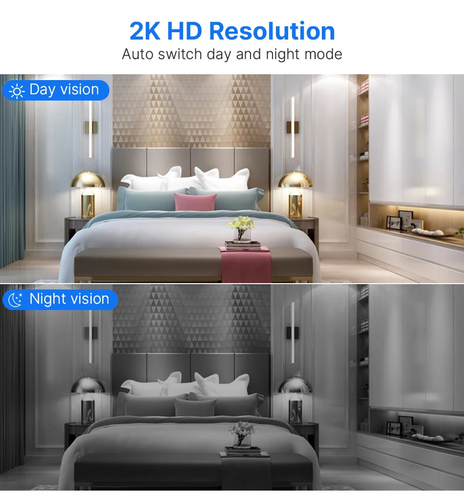 IP-Kamera 2025: Hiseeu 2K 4MP PTZ WIFI Wireless Smart - Home Security Surveillance Two-way Audio Indoor Baby Pet Monitor Collection