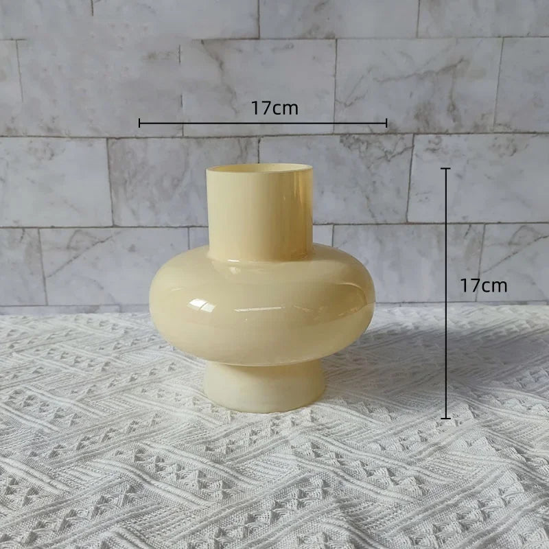 Green Pot Bellied Glass Vase Floral Arrangement Accessories Hydroponics Terrarium Flower Vase Home Decoration Accessories