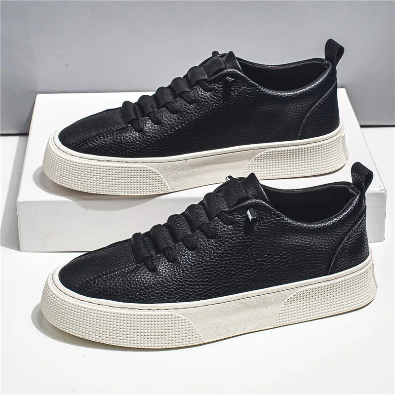 White Sneakers for Men 2024 Spring Fashion Casual Lace Up Round Toe Flat mens Running Sport Shoes Zapatillas Deportivas Hombre