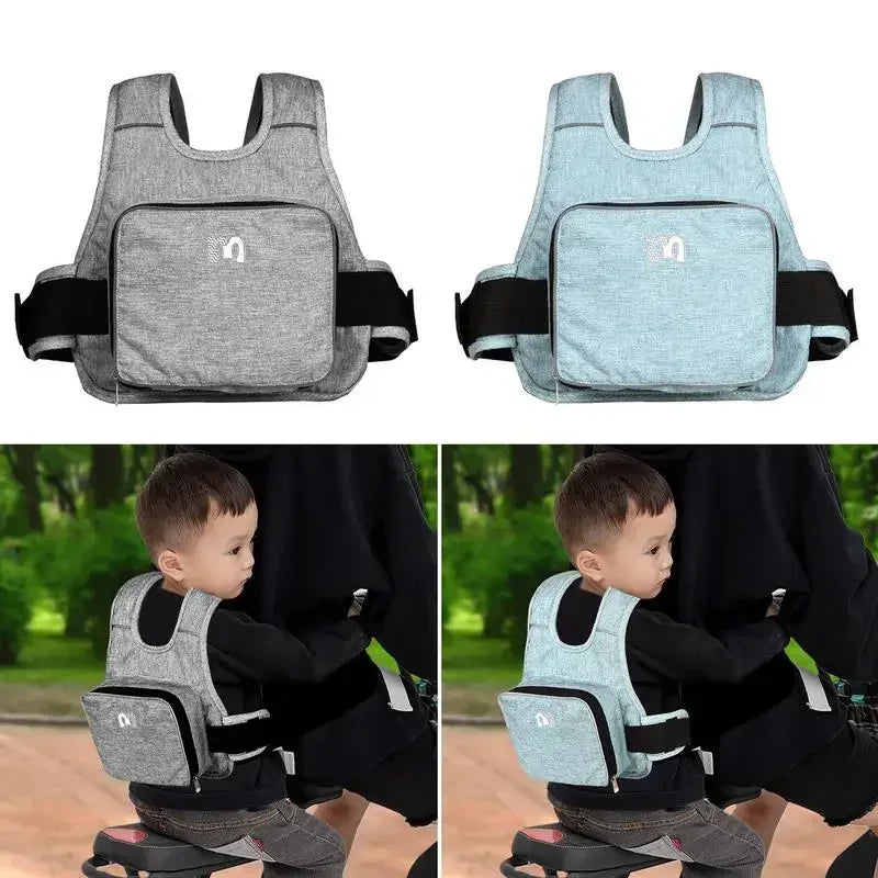 Kinder-Sicherheitsgurt 2025: Adjustable Motorcycle Children Security Strap Universal bicycle Kids tandem Safety Seat Belt Harness Toddler 2-12 Years Child Collection