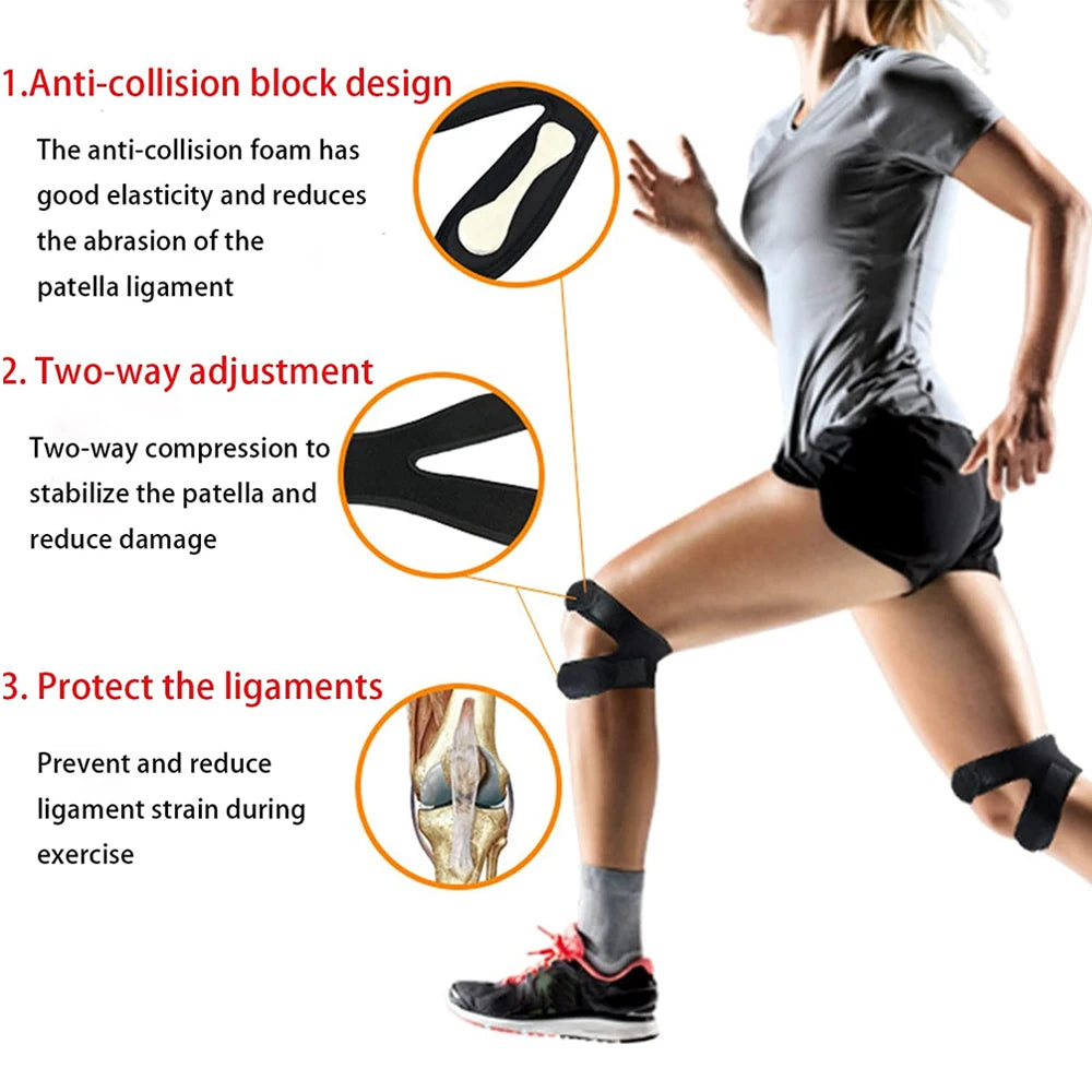 Knie-Bandage 2025: Patella-Strap 3D-Silicone - Pain Relief Collection