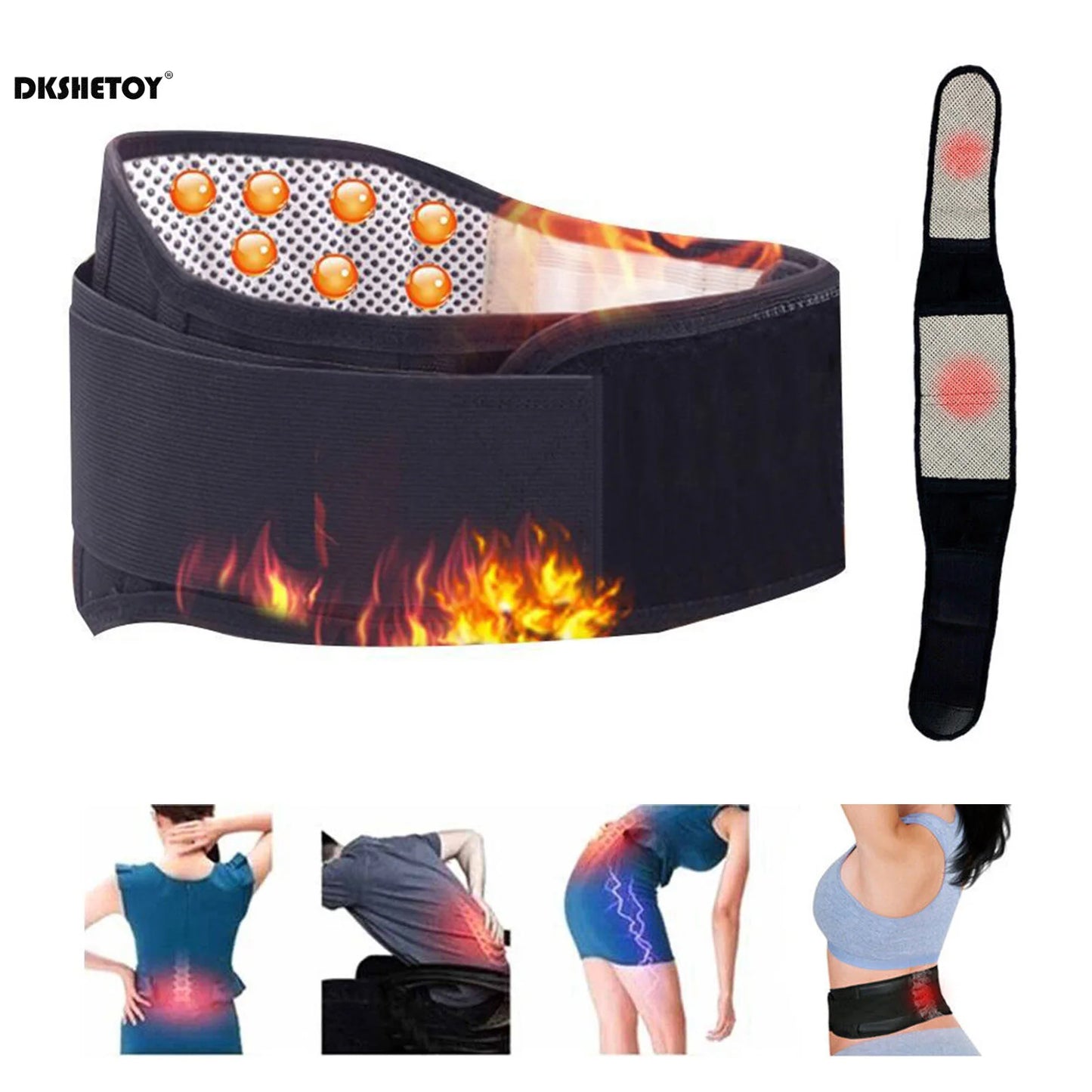 Self heating warm waist belt Lower Back Brace Support Belt Adjustable Protective Waist Wraps for Posture Corrector Waist Warm