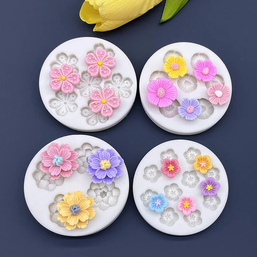 Flower Daisy Silicone Sugarcraft Mold Resin Tools Cupcake Baking Mould Fondant Cake Decorating Tools