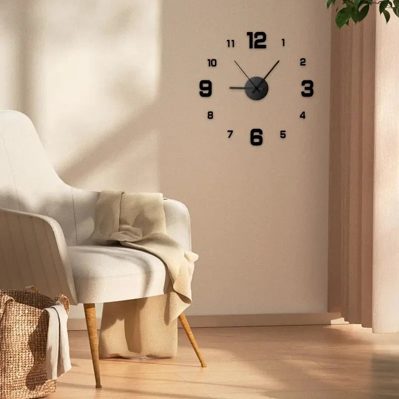 Modern Home Creative Frameless DIY Wall Decoration Wall Decoration Silent Clock Living Room Office Bedroom Wall Decoration Art