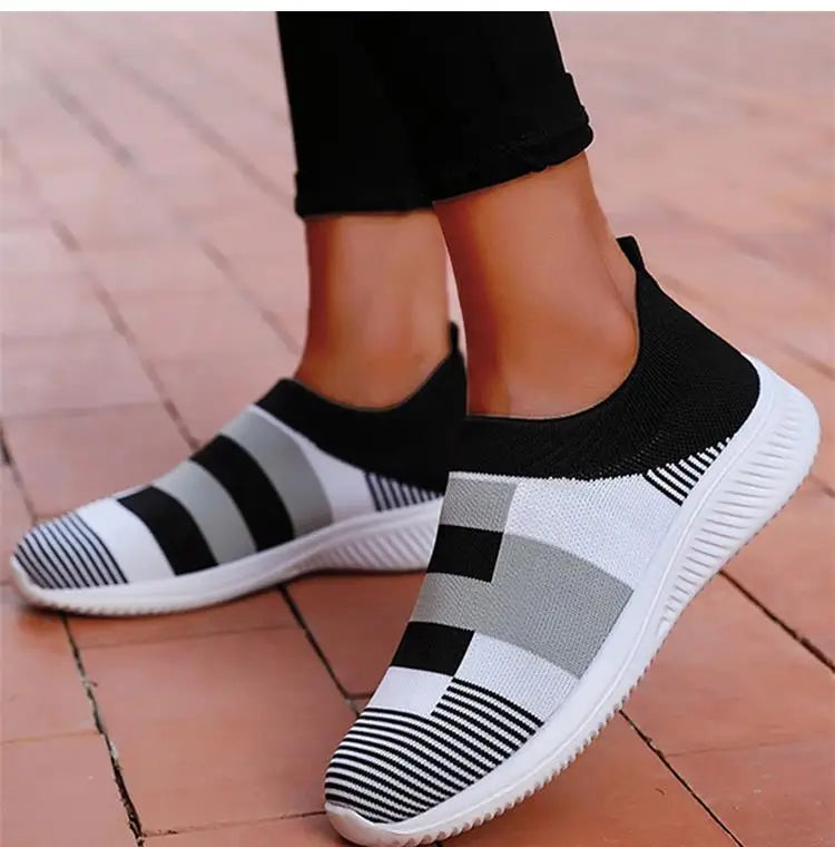 Sneaker Woman Fashion Flat Ladies Shoes Breathable Womens Sneakers Slip On Sock Shoes Trainers Zapatos De Mujer Women's Sneakers