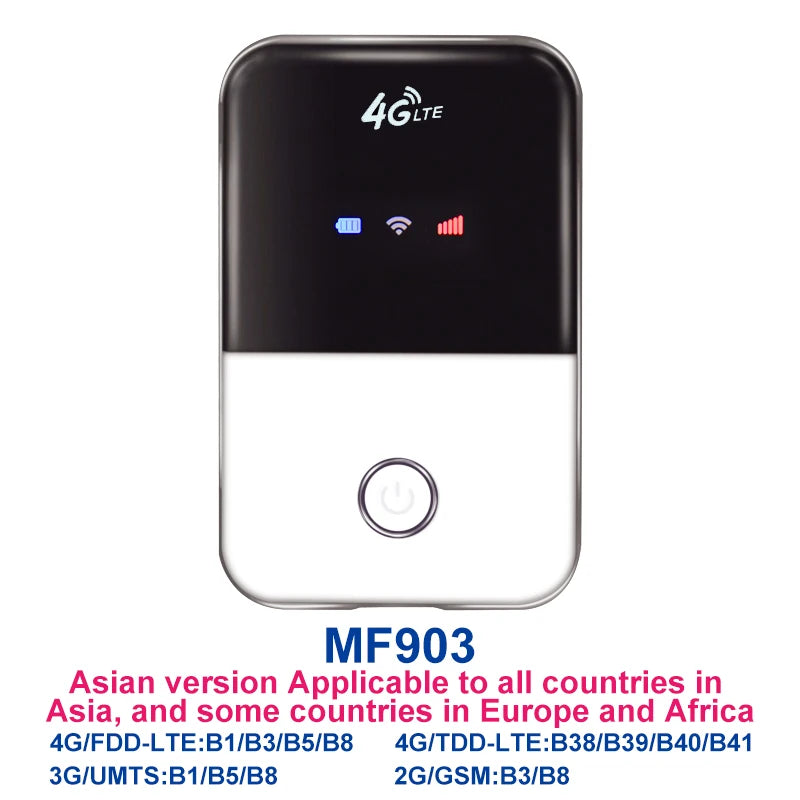 TIANJIE 4G LTE Router Portable WiFi - 150Mbps SIM USB