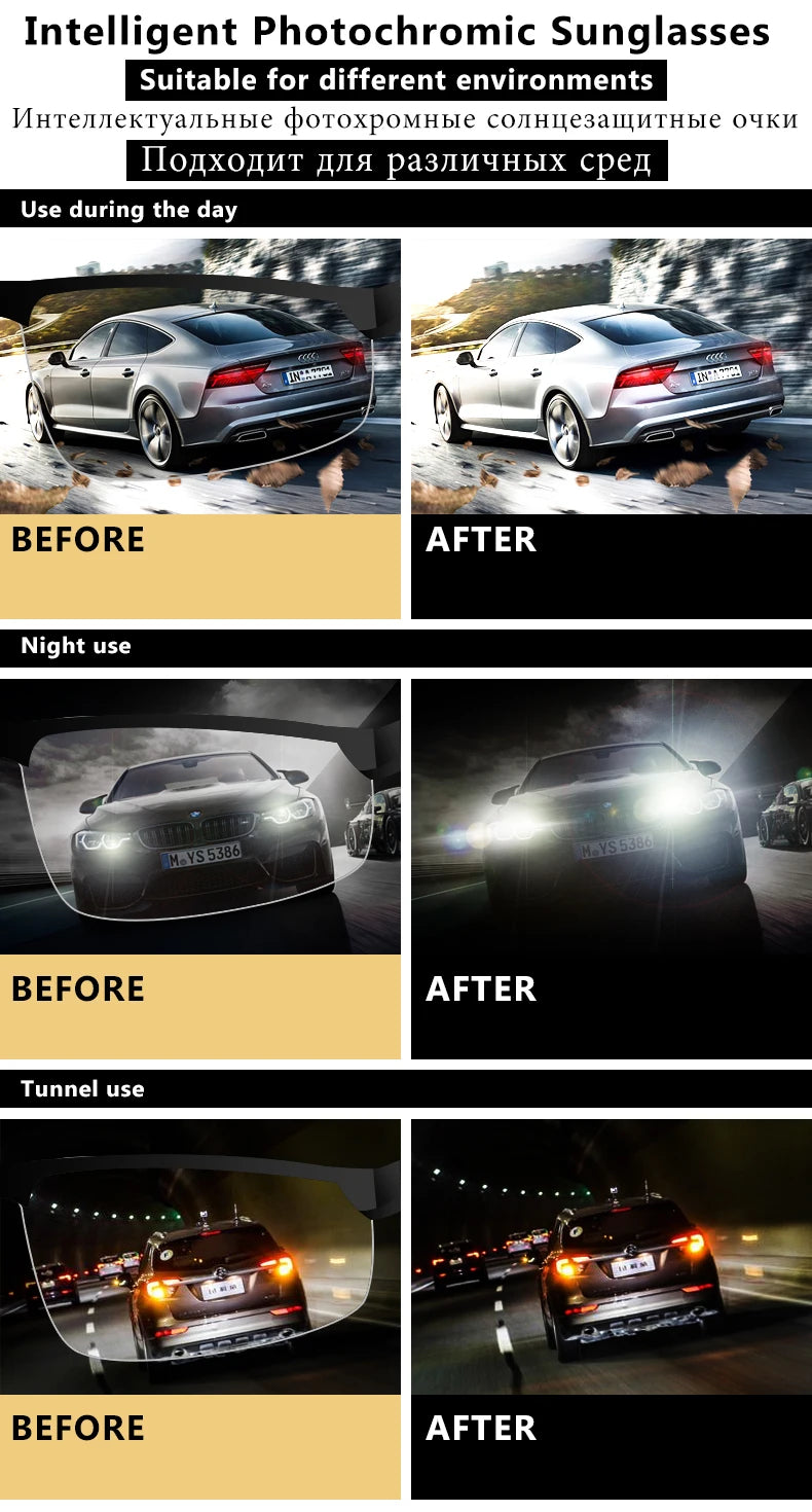 CLLOIO Aluminum Photochromic Sunglasses