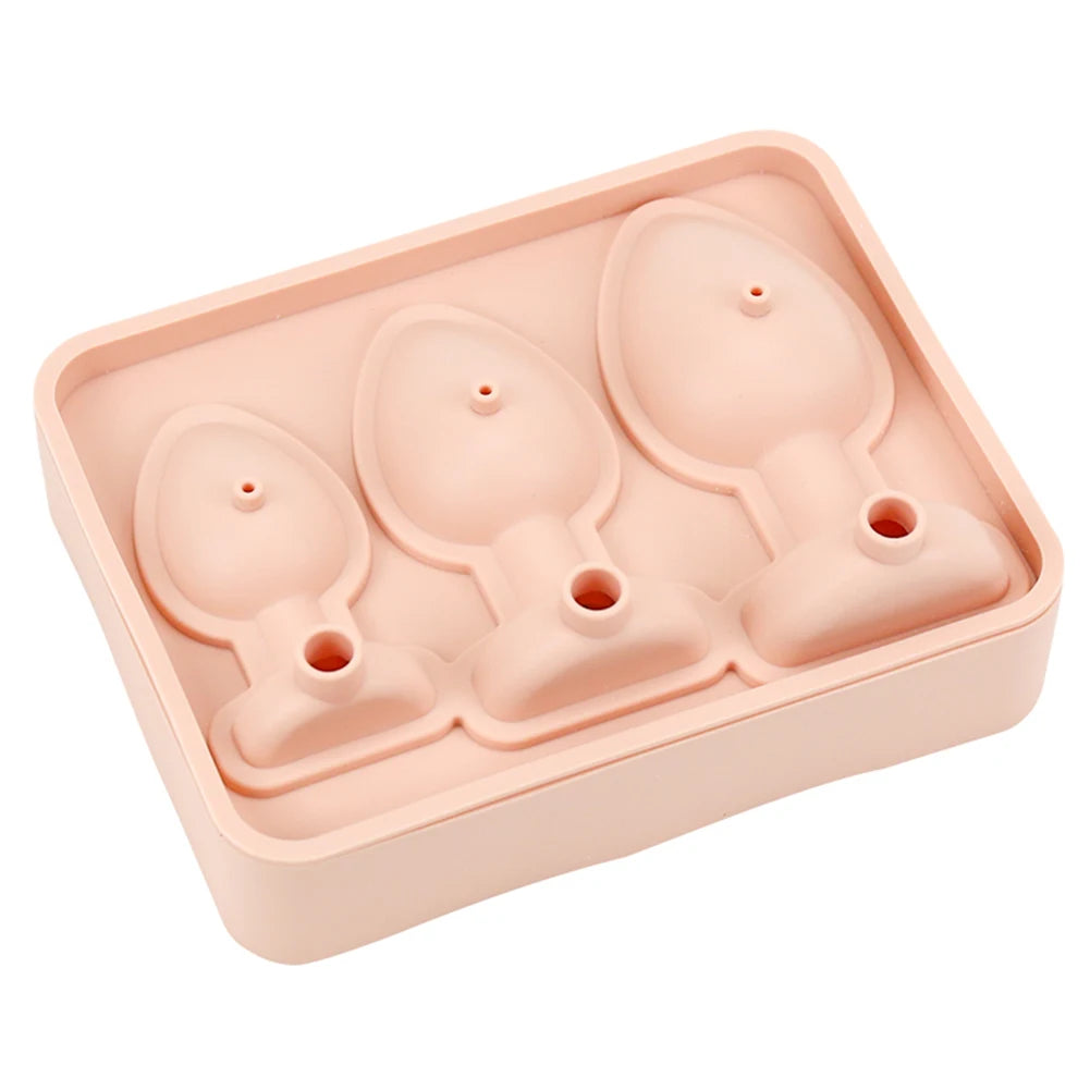 Silicone Prank Butt Plug Shaped Mold Reusable Prank Ice Cube Mold Tray Novelty Ice Cube Trays for Ice Chilling Whiskey Cocktails