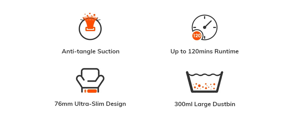 Aspirator robot ILIFE V2, autonomie de 120 de minute, aspirator robot cu autoîncărcare, subțire, silențios, ideal pentru păr de animale și podele dure