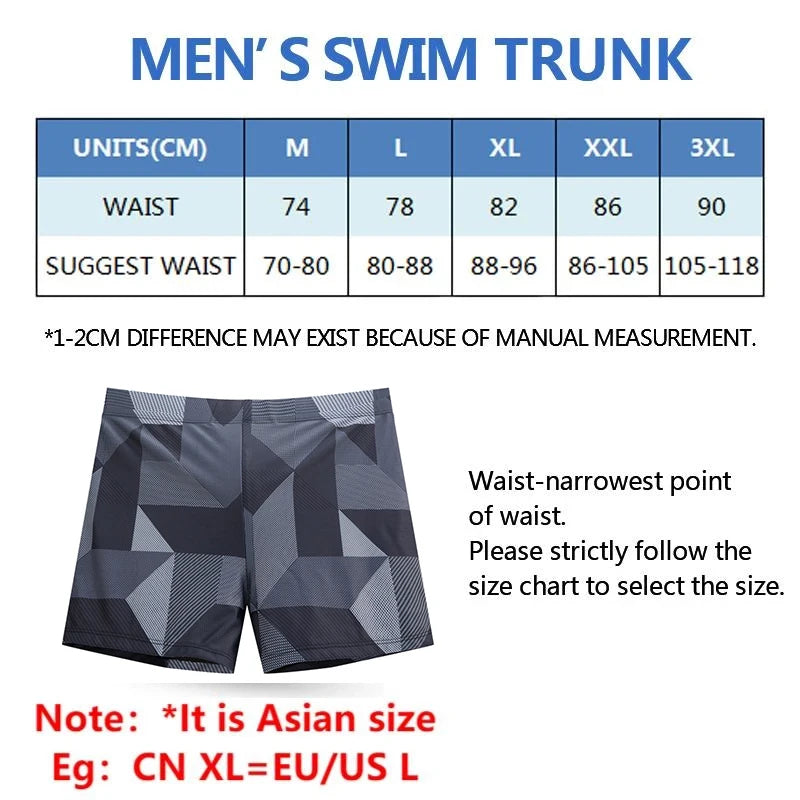 Herren Schwimmbekleidung 2025 - ESCATCH Plus-Size Fashion Elastische Schwimmhose
