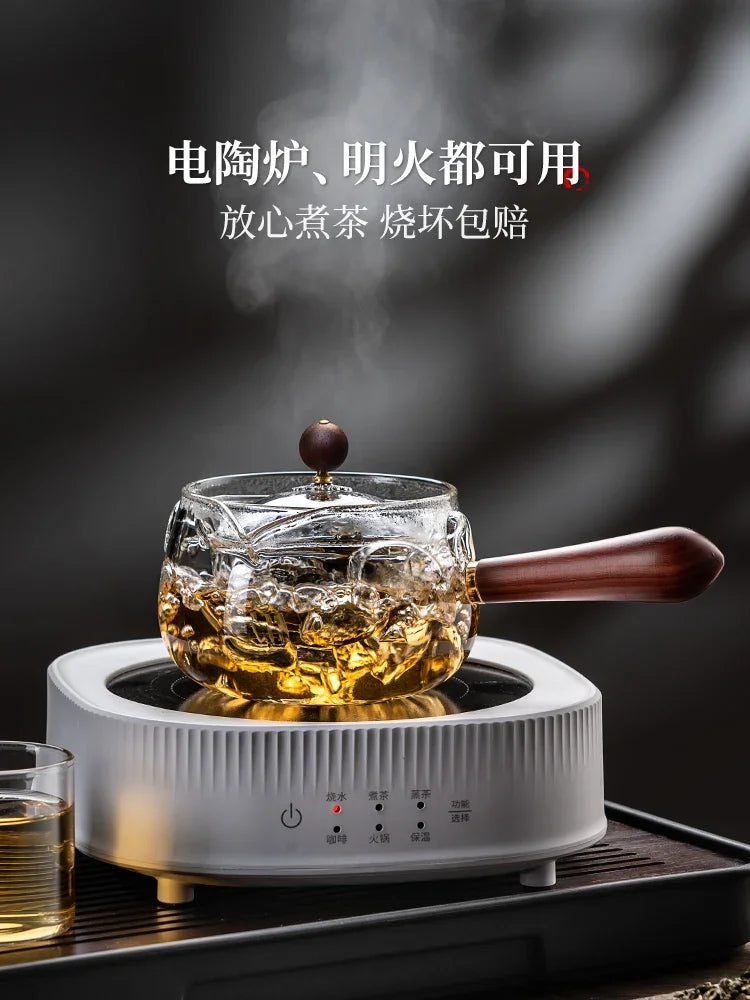 Glas-Teekanne 2025: Heat-Resistant Rotating-Leisure - Tea Set Collection