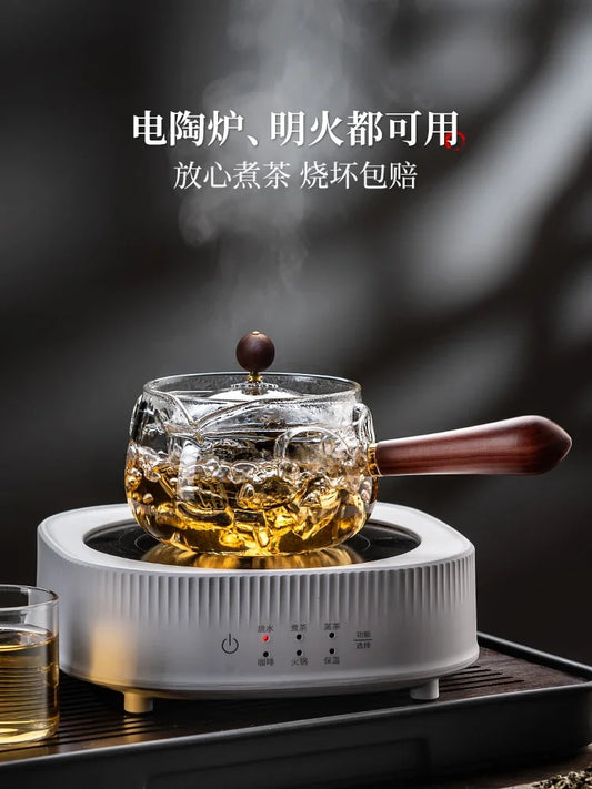 Glas-Teekanne 2025: Heat-Resistant Rotating-Leisure - Tea Set Collection