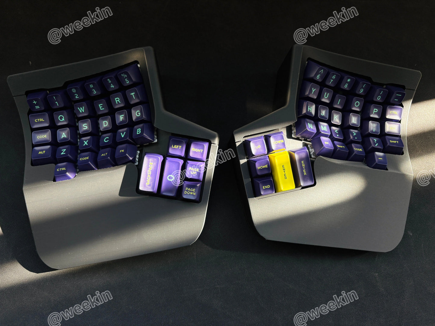waizowl WK Kinesis Split-Tastatur - 61 Tasten Hot-Swap 2.4G