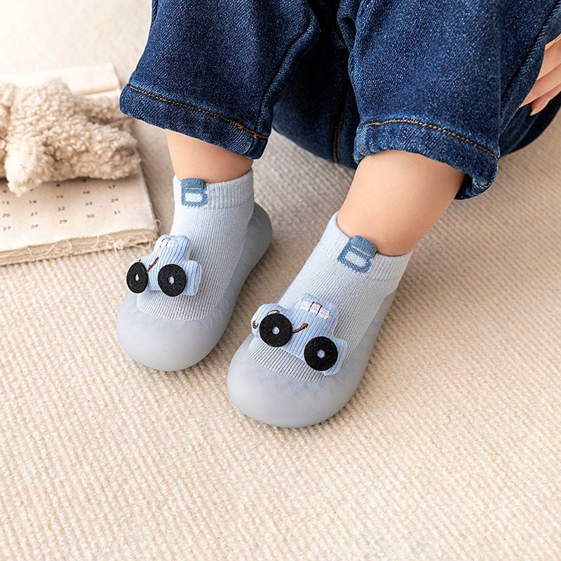 Frühling Herbst Baby Socken Schuhe 2025 - Jungen Mädchen Cartoon 0-3T - Weiche Sohle Slip-On Sneakers Rutschfest