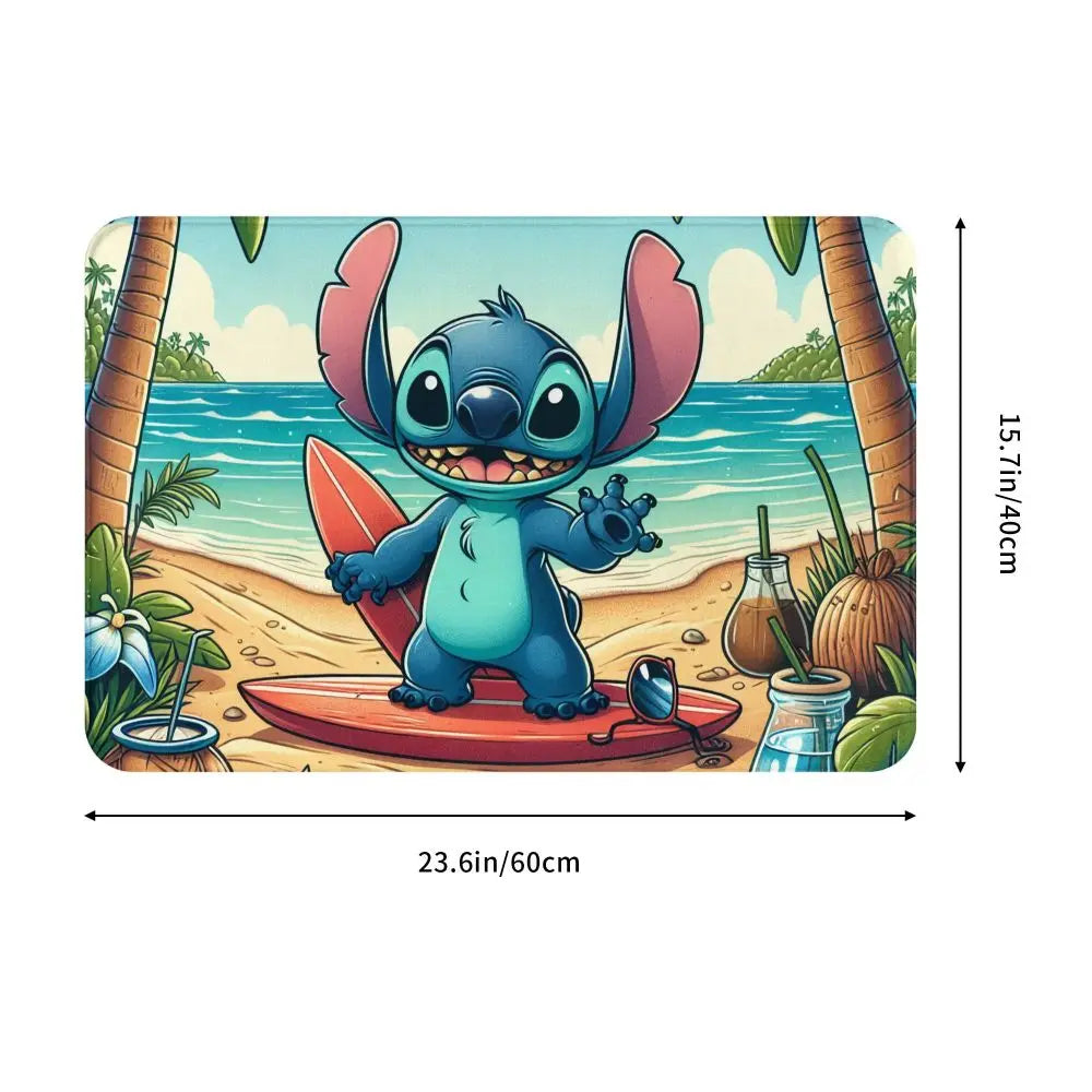 Custom Cartoon Stitch Floor Door Kitchen Bathroom Mat Anti-Slip Outdoor Doormat Bedroom Balcony Entrance Rug Carpet Footpad