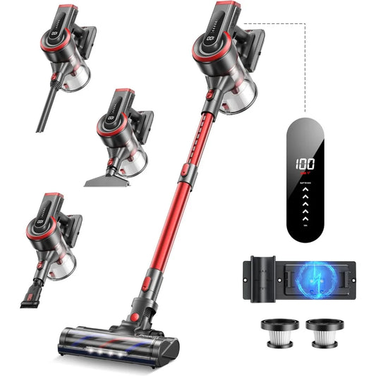 Staubsauger 2025: 40kPa Cordless 450W Stick - LED Touch Screen 55Mins Collection