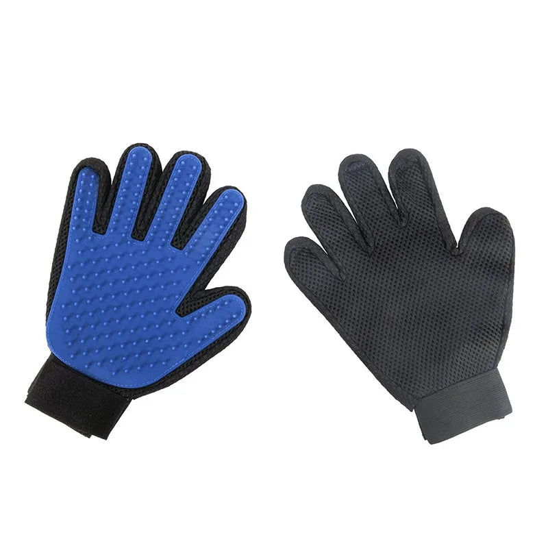 Mode Gummi Haustier Bad Bürste: gagyive Hund Spielzeug Umweltschutz Silikon - Handschuh Haustier Massage Hunde Katzen Zubehör Blau Tiefblau 23cm