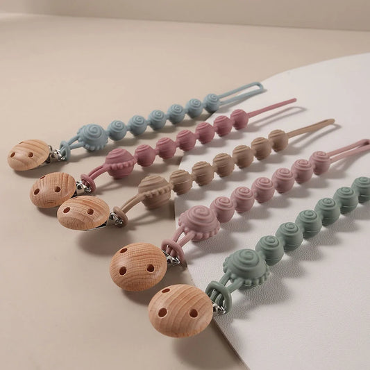 silicone Pacifier Clip Baby cartoon circle cute pacifier Chain for Newborn Teething Soother Dummy Clips beaded