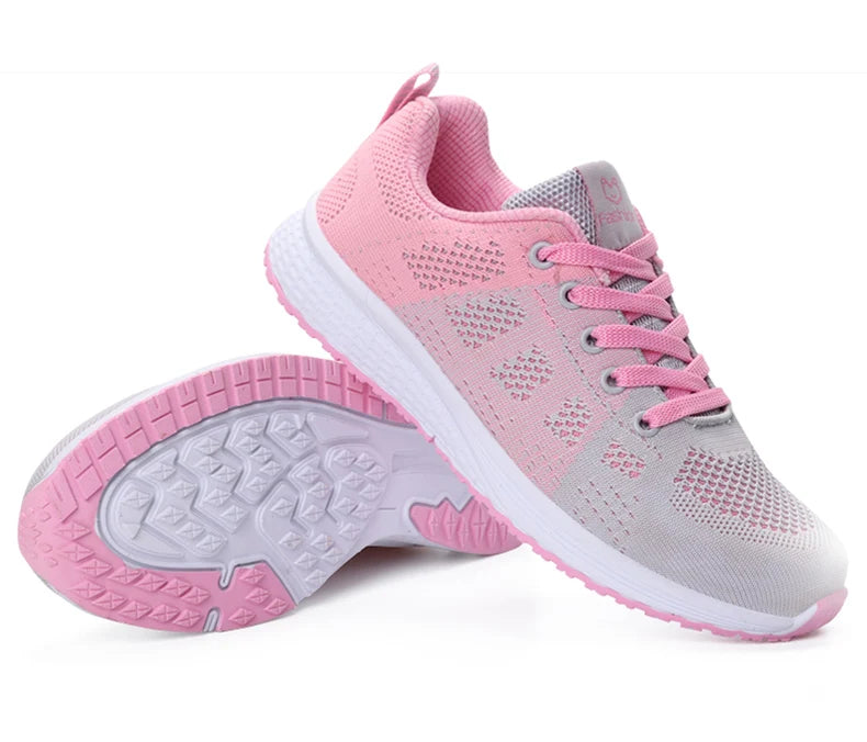 Women Casual Sneakers Fashion Breathable Mesh Flat Shoes Women's Outdoor Comfortable Non-slip Walking Shoes Tenis Feminino