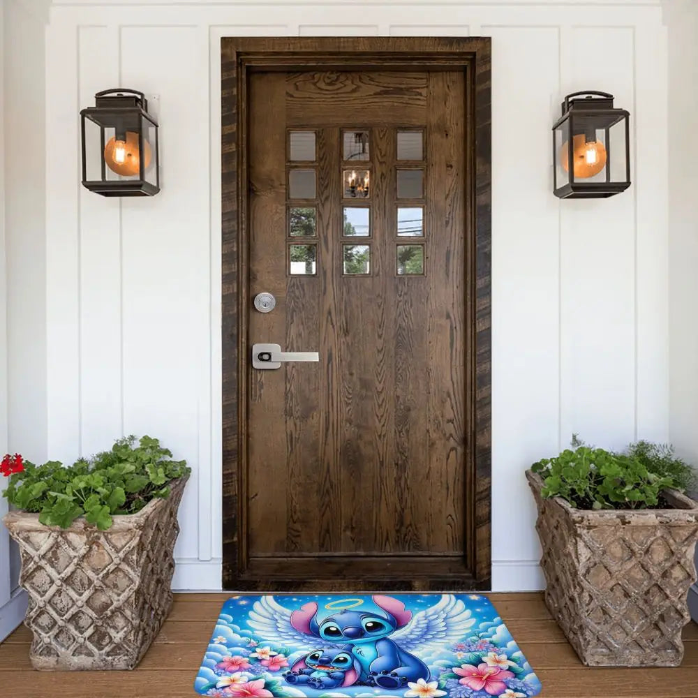 Custom Cartoon Stitch Floor Door Kitchen Bathroom Mat Anti-Slip Outdoor Doormat Bedroom Balcony Entrance Rug Carpet Footpad