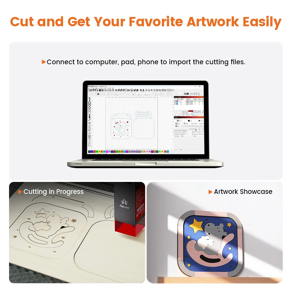 Mașină de gravat cu laser 2025: AlgoLaser DIY Mini mașină de gravat cu tăiere 5W 10W, cadouri personalizate, colecție de articole din lemn