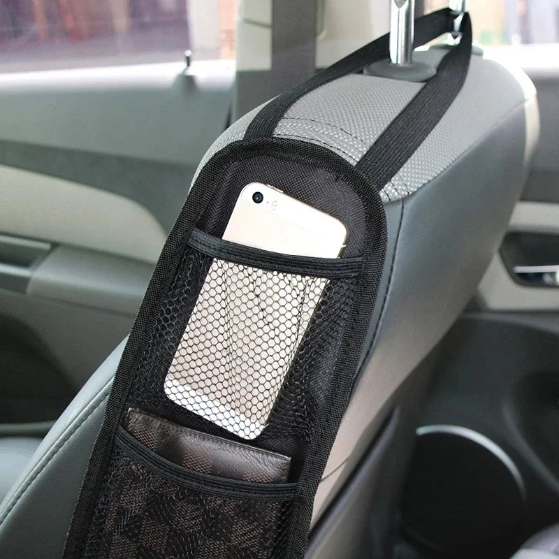 Auto Sitz Organizer Auto Sitz Seite Aufbewahrung Hängetasche Multi-Tasche Getränkehalter Mesh Tasche Auto Styling Organizer Handy Halter