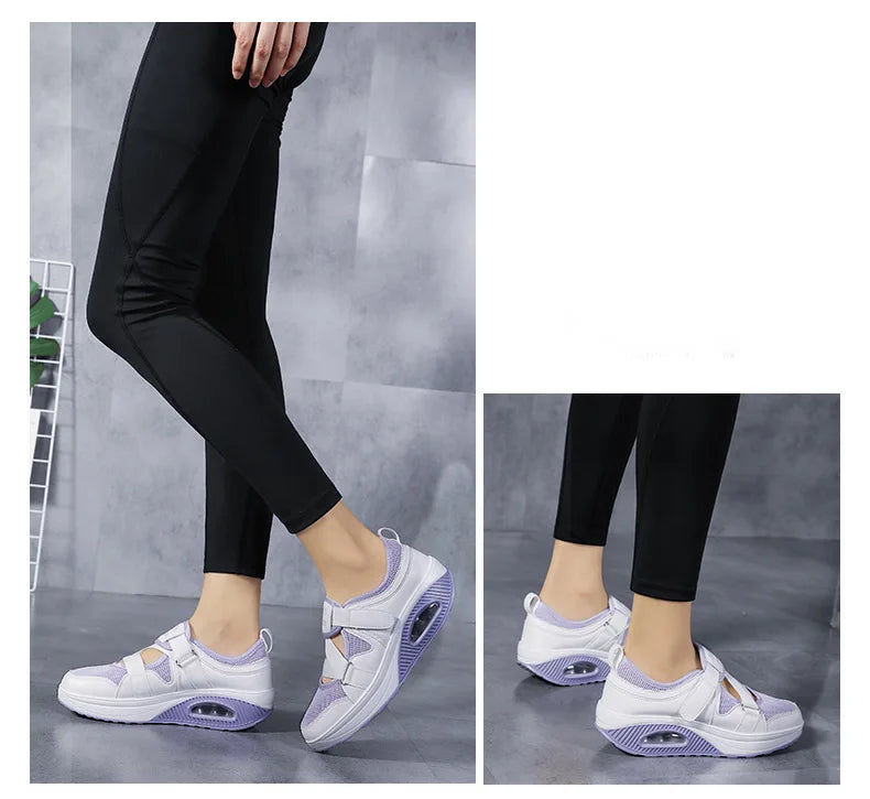 Women's Shoes 2022 Fashion Breathable Wedge Air Sneakers Lightweight Platform Sport Shoes Summer Woman Vulcanize Shoes