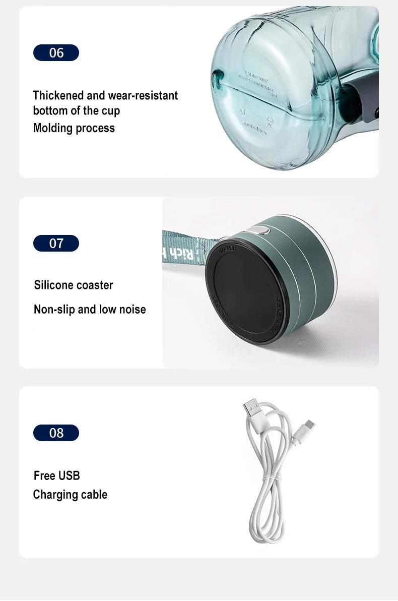 1.5L Hydrogen Rich Portable Sports Water Bottle Rich Molecular Hydrogen Water kettle Hydrogen-Rich Electric Stirring Water Pot