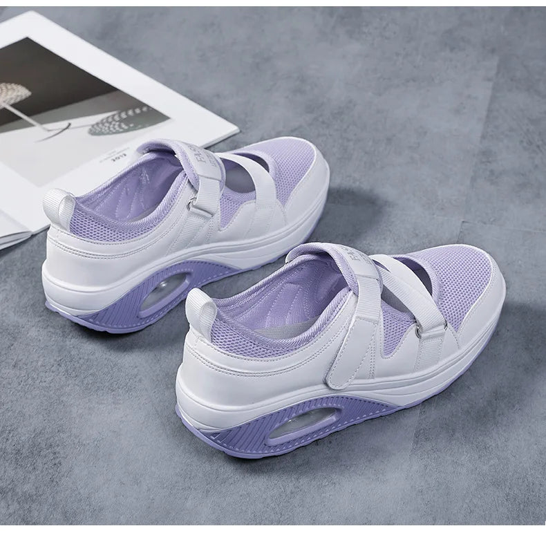 Women's Shoes 2022 Fashion Breathable Wedge Air Sneakers Lightweight Platform Sport Shoes Summer Woman Vulcanize Shoes