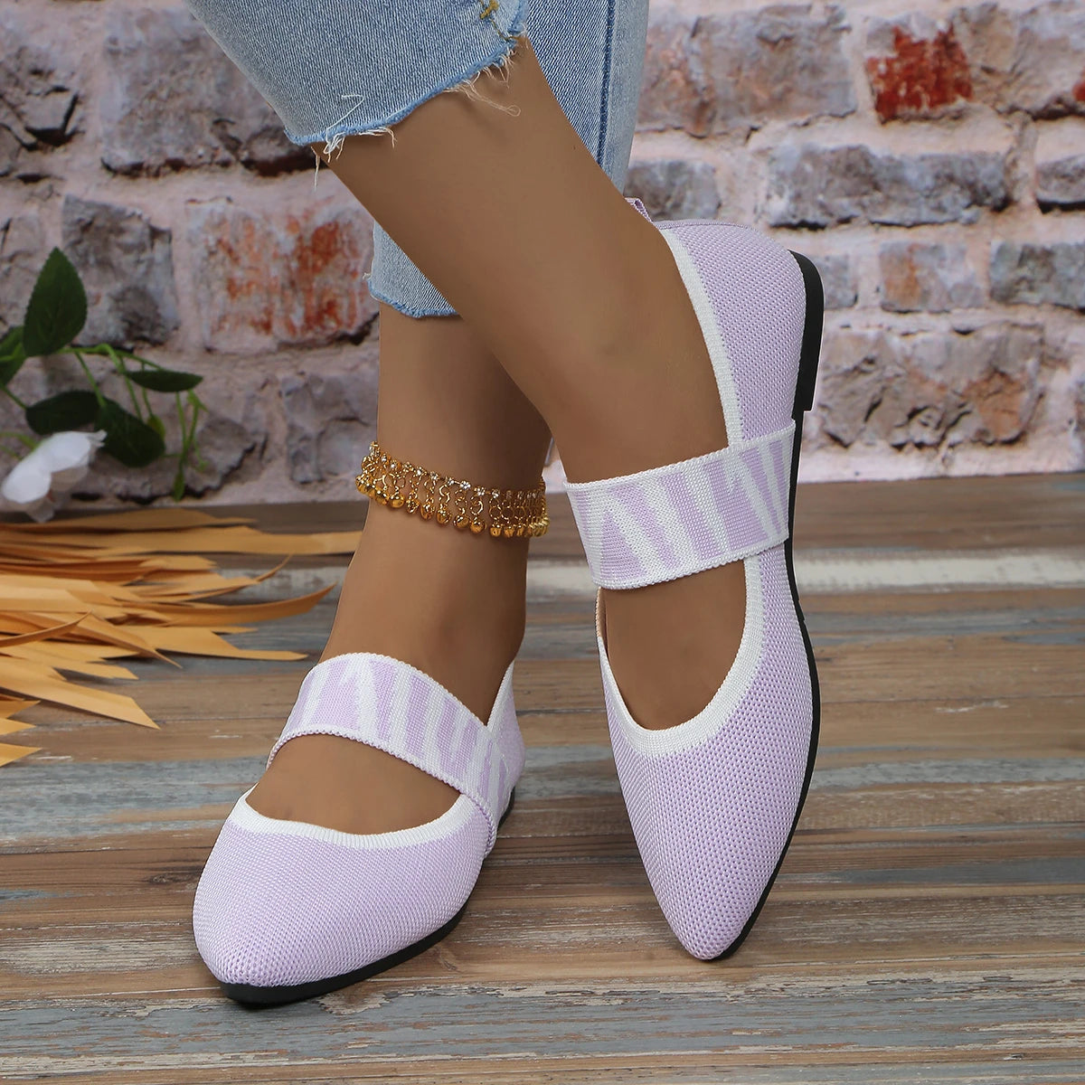 Women's Ballet Flats Casual Shoes Low Heel Barefoot Elegant Woman Sneakers Socofy Comfortable Pointed Toe on Offer Free Shipping