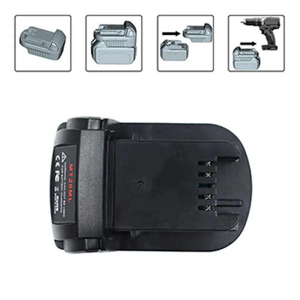 Battery Adapter for Makita MT20ML Battery Conversion Adapter Uses Makita 18V Lithium-Ion Batteries in Milwaukee 18V Power Tools