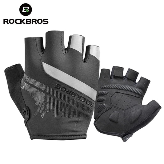 ROCKBROS Radfahrrhandschuhe Halbfinger Schockresistent Abriebfest Atmungsaktiv MTB Straßenfahrrad Handschuhe Männer Frauen Sportfahrrad Ausrüstung