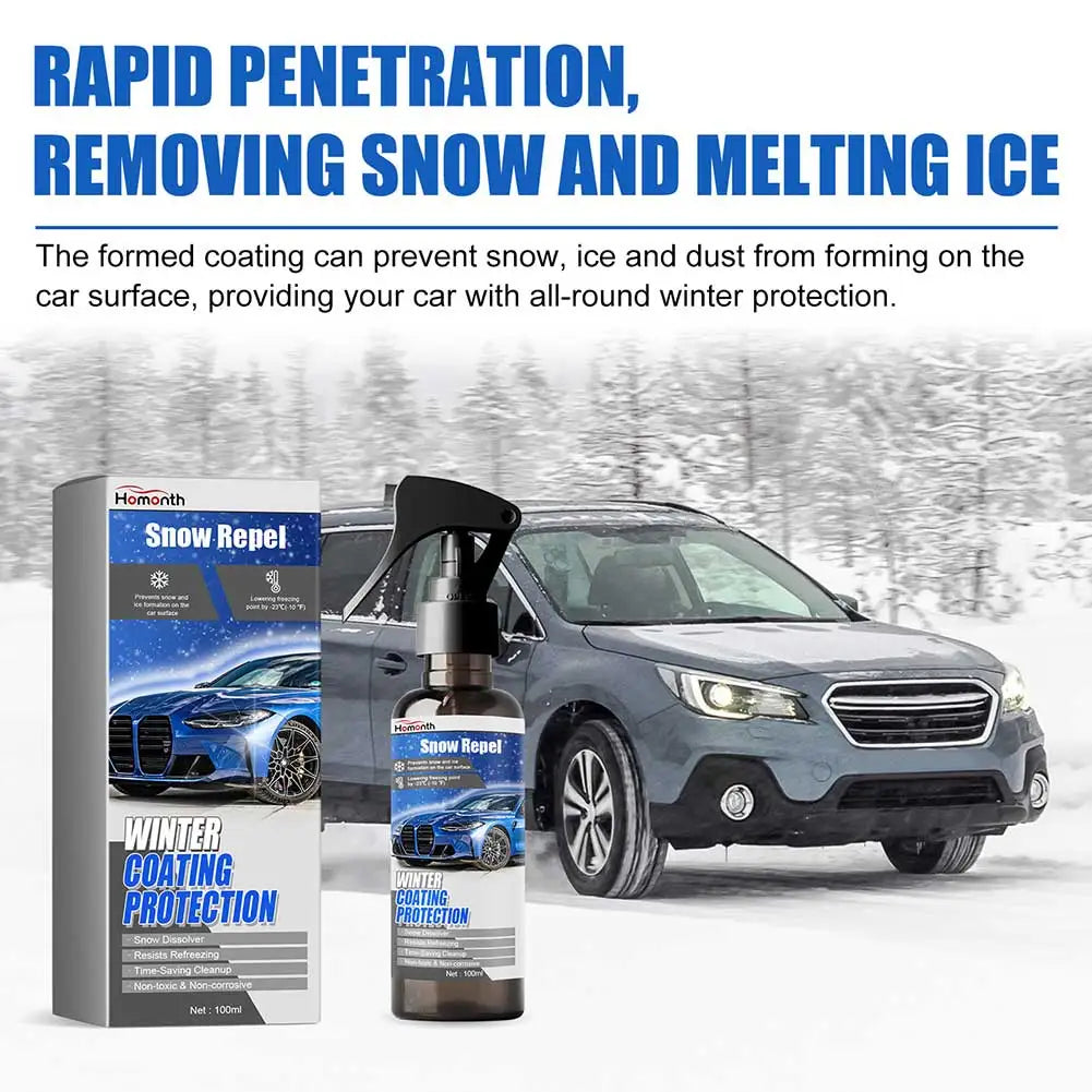 Frost-Away Defroster Spray Multifunctional Safe Ice Melting Agents Spray For Car Window