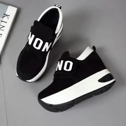 NEW Platform Wedge Sneakers Ladies Shoes Sneaker Casual Shoes Trainers Women Female Shoes Black Red Sneaker Women Tenis Feminino