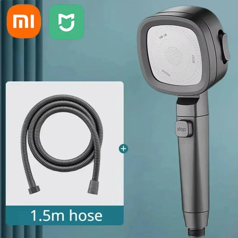 Xiaomi 3-modes Shower Booster Showerhead Powerful Booster Adjustable Shower Head Bathroom Water Head Rain Home Shower Set