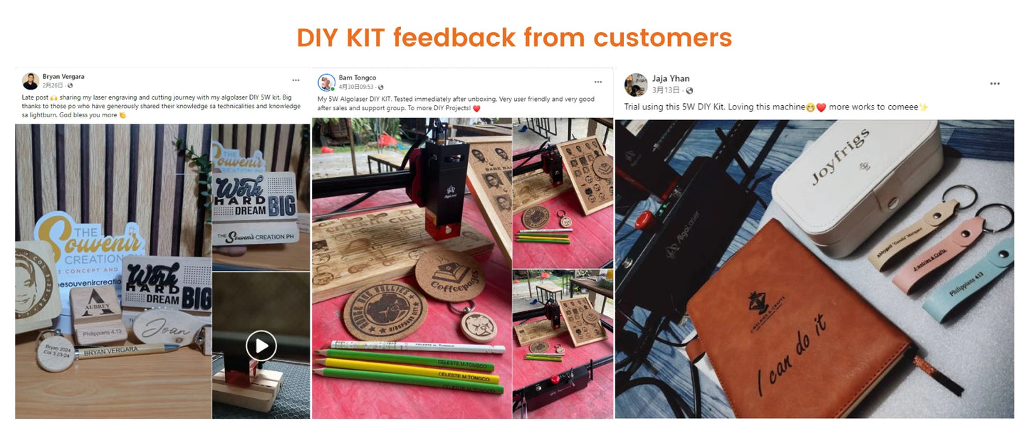 Mașină de gravat cu laser 2025: AlgoLaser DIY Mini mașină de gravat cu tăiere 5W 10W, cadouri personalizate, colecție de articole din lemn