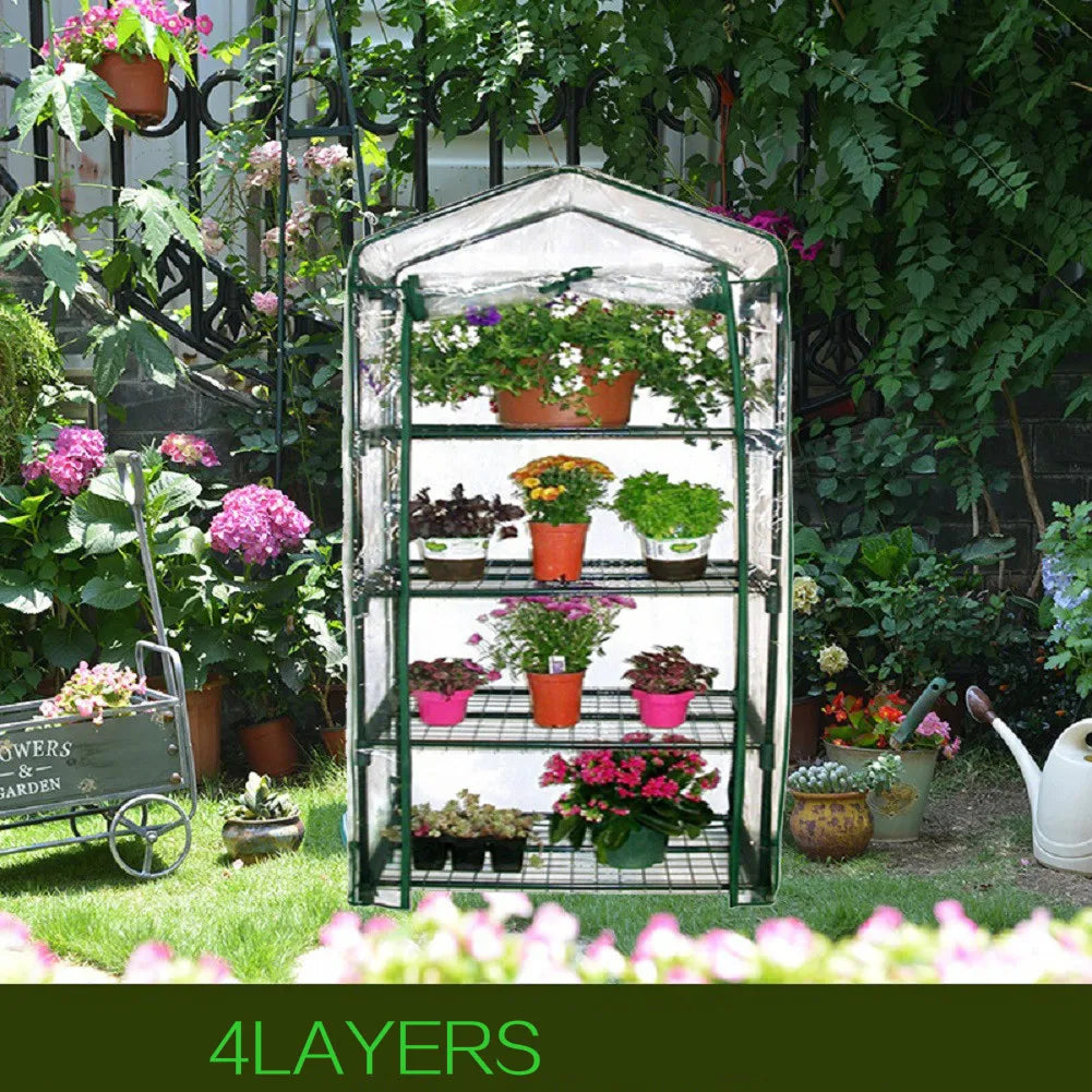 Four Floors Green Household Plant Greenhouse Mini Garden Warm Room PVC Garden Warm Room 155x69x49CM Greenhouses Dropshipping