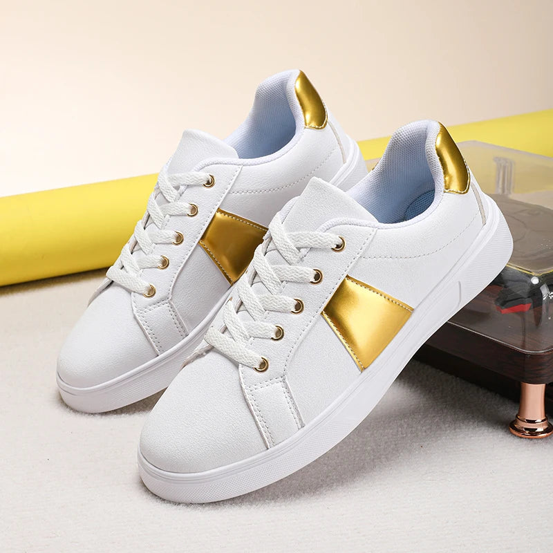 Men's and women's sneakers Casual Shoes Women's flats Lightweight leather breathable shoes Women's white sports walking shoes