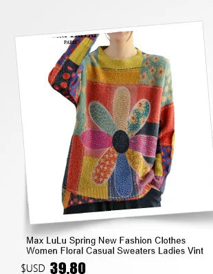 Amax LuluE Pullover Bedruckt Winter OAusschnitt-XL Baumwolle