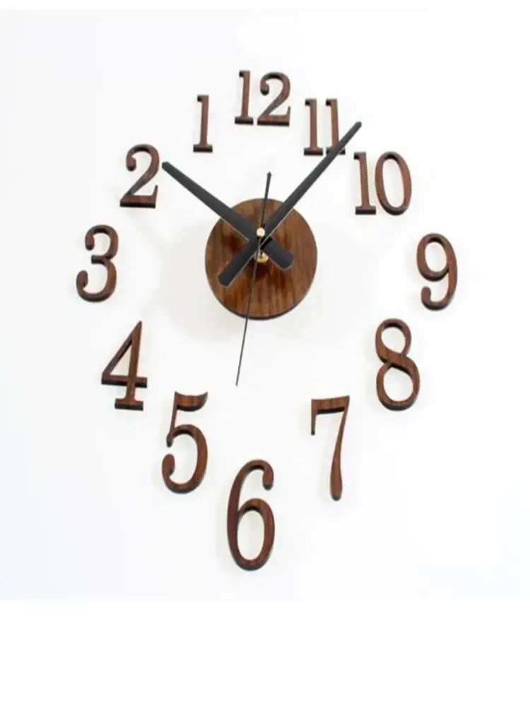 Retro DIY digital decorative wall clock wall stickers clockwise fashion watches creative cute Reversing Times Backflow Left move