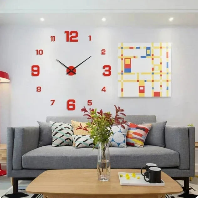 Choice 3D Rahmenlos DIY Uhr - Acryl 50cm Leise Wohnzimmer