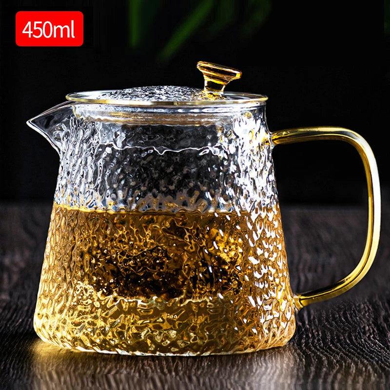GIANXI High Quality Heat Resistant Glass Tea Pot Chinese Kung Fu Tea Set Puer Kettle Coffee Glass Pot Convenient Office TeaPot