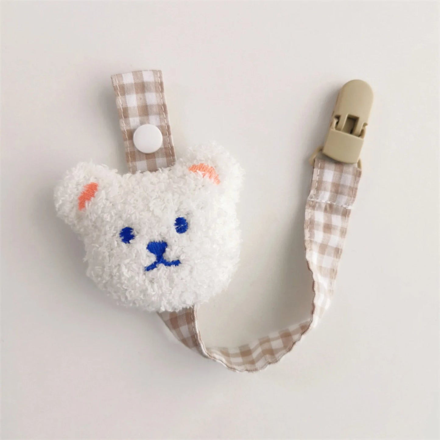 Baby Pacifier Clip Cute Bear Pacifier Chain Baby Pacifier Handheld Tooth Toy For Boys And Girls Enlightening Toy Pacifier Chain