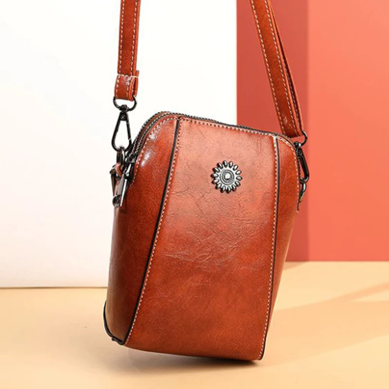 Modisch Und Vielseitig Handy Tasche, Neue Casual Schulter Crossbody Kleine Tasche, Künstlerisch Retro Mini Tasche Für Frauen