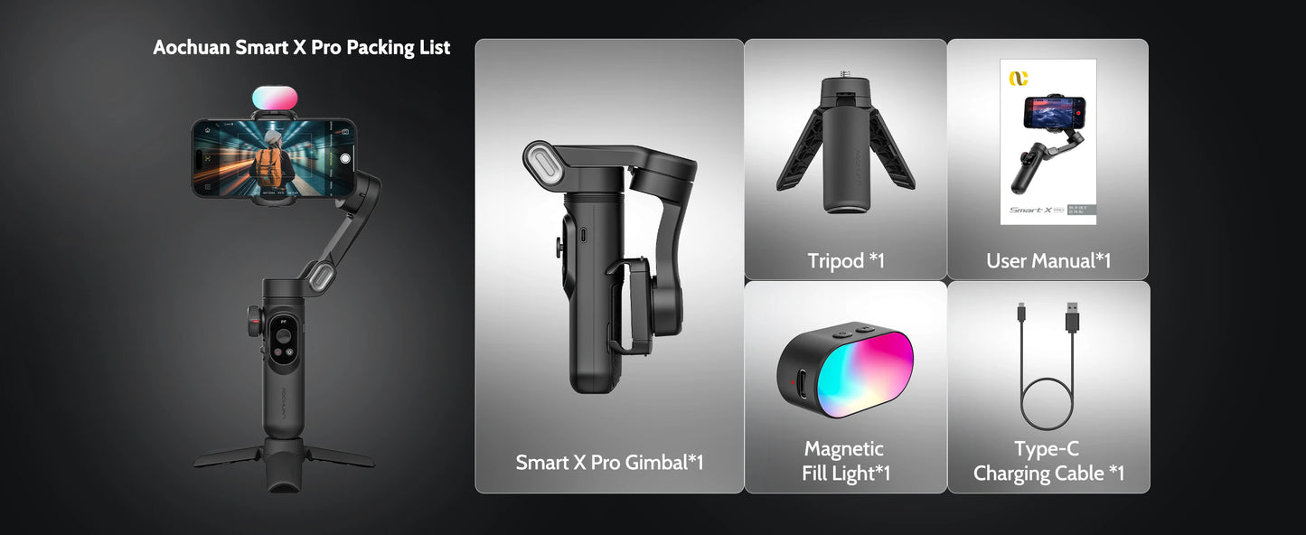 AOCHUAN Smart Xpro Smartphone Gimbal Stabilisator