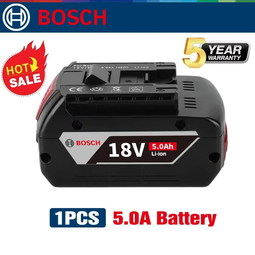 Original Bosch 18V 6.0AH rechargeable lithium-ion battery for BAT609 BAT609G BAT618 BAT618G 3601H61S10🔋🔋
