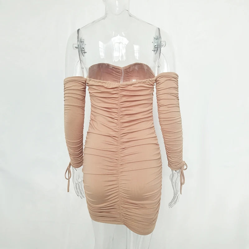 Arctic Cat Bodycon Off-Shoulder - Viskose, Elastisch, Lang