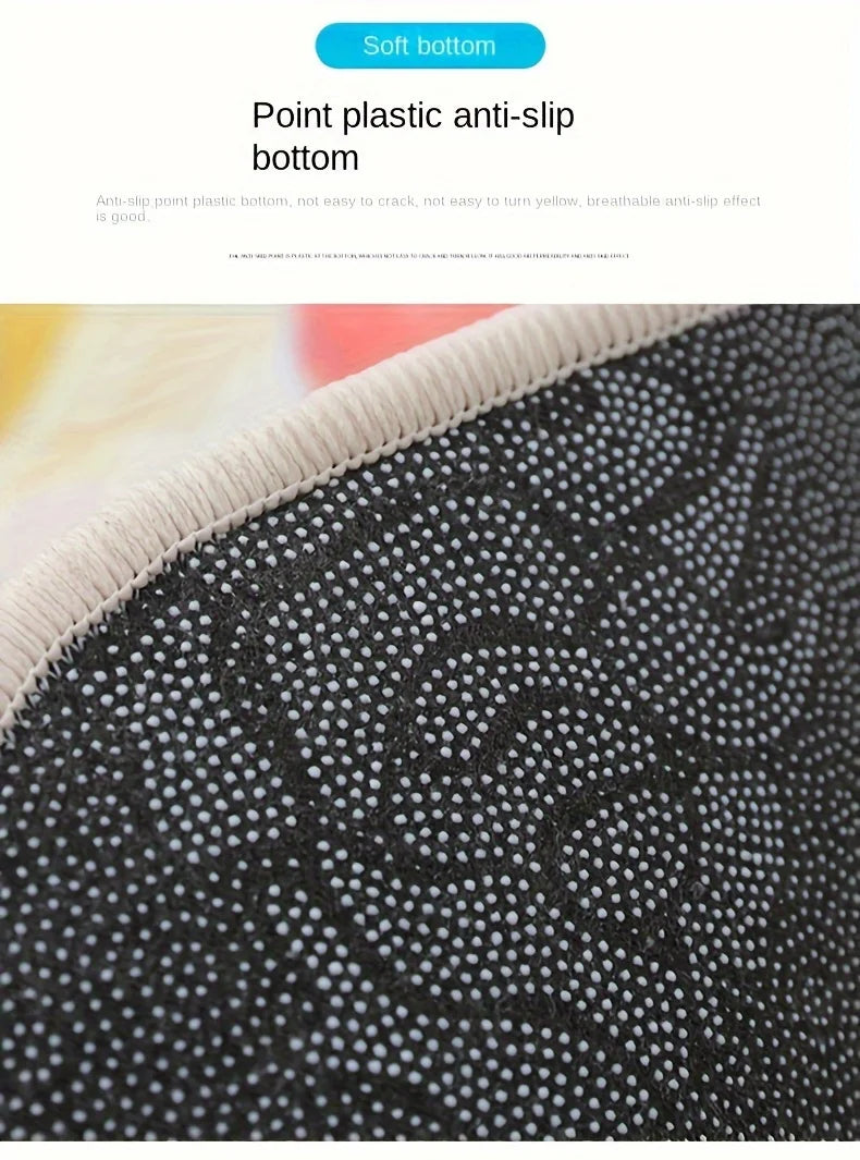 Charming Cartoon Bathroom Carpet - Super Absorbent, Quick Drying, Thick, Anti Slip - Perfect Home Entrance Mat