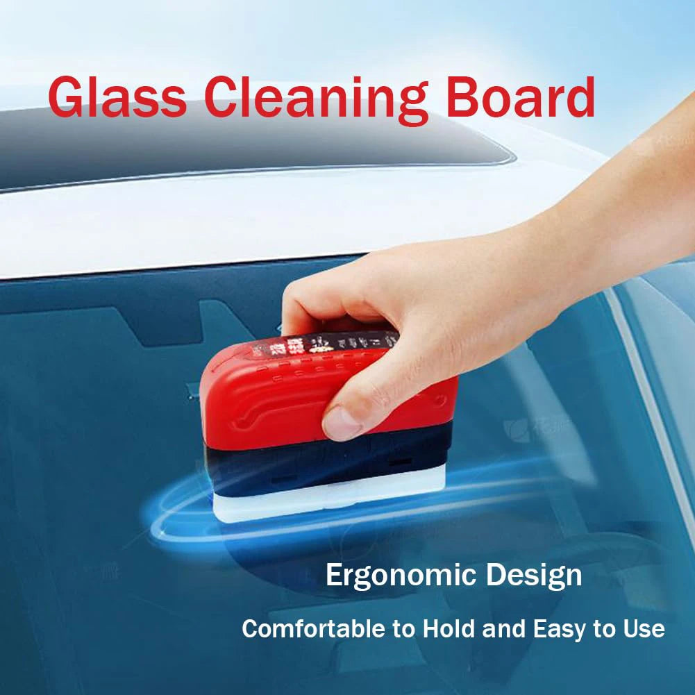 Autoglas-Reiniger 2025: Car Glass Oil Film Remover - Powerful Windshield Cleaner Sponge Brush Water Spots Collection